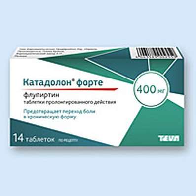 Katadolon Forte 400mg 14 pills buy Flupirtine non-narcotic analgesic agent online