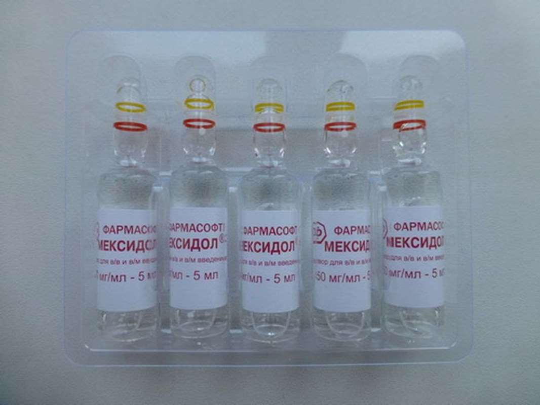 Mexidol injection 5% 5 vials, 5ml