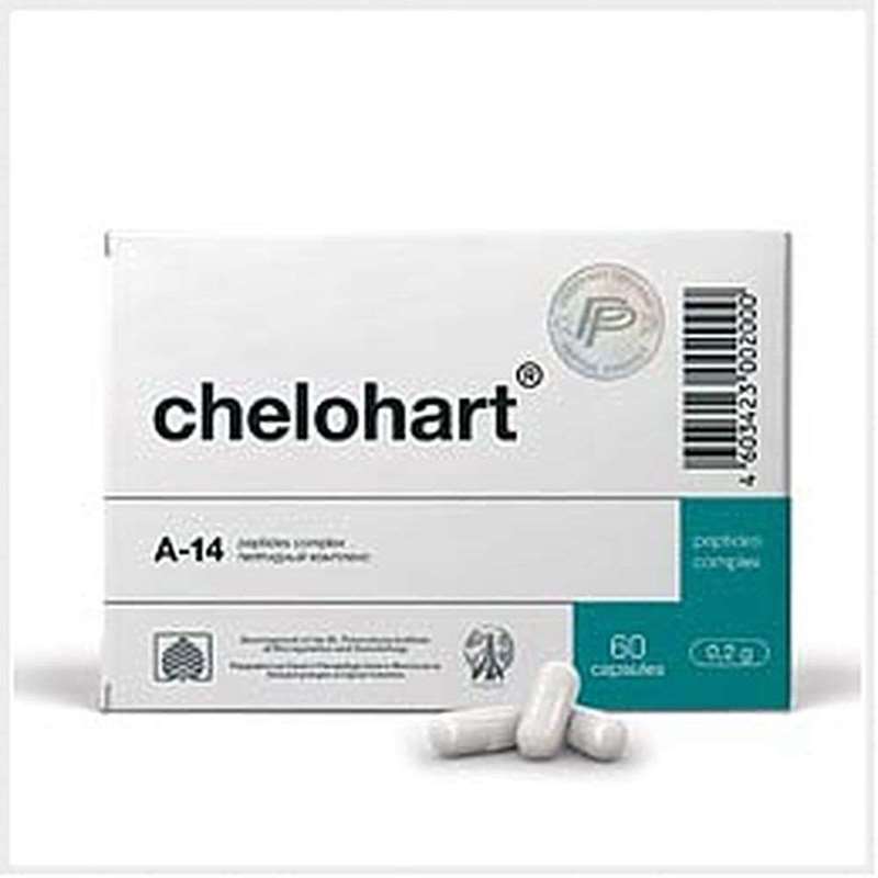 Chelohart 60 capsules peptide bioregulators for prevention of coronary heart disease